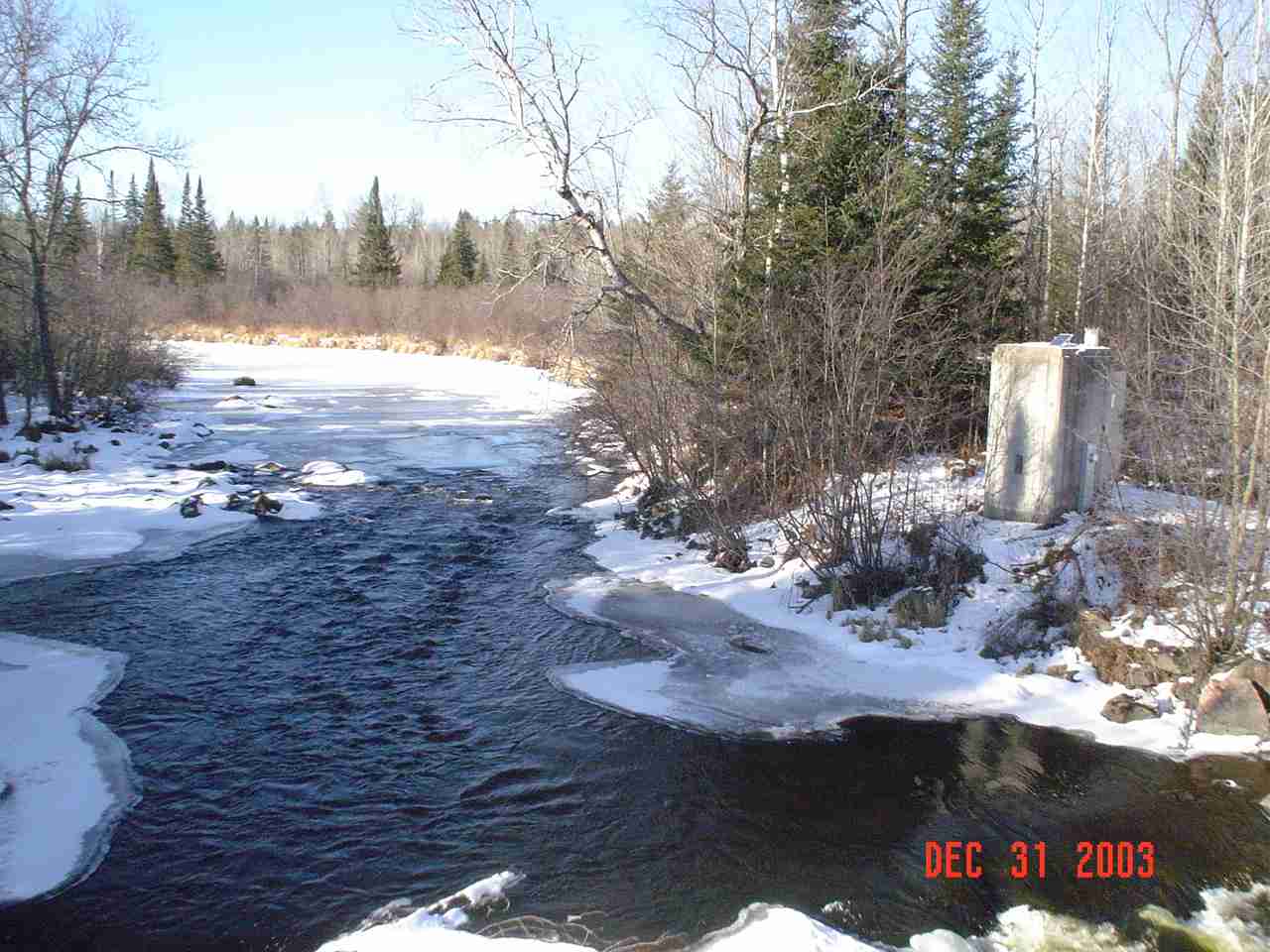Photo of the river at the gage location