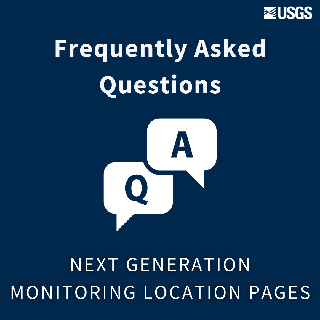 FAQ for Next Generation Monitoring Location Pages
