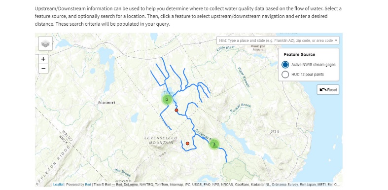 A screenshot of NLDI Mapper