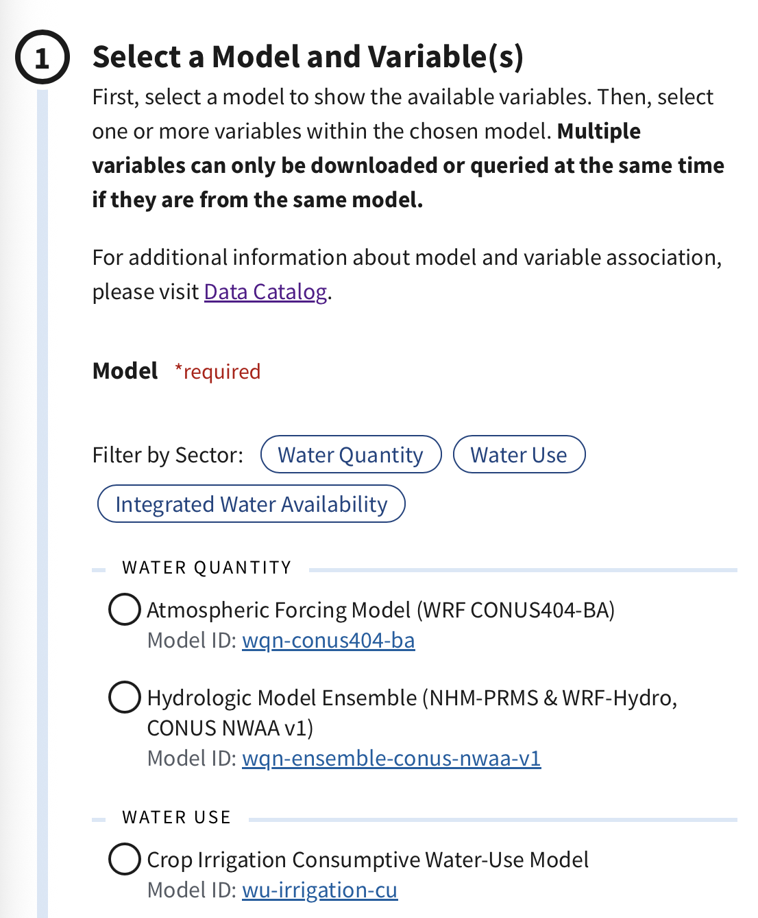 Screenshot of the subset and download tool.