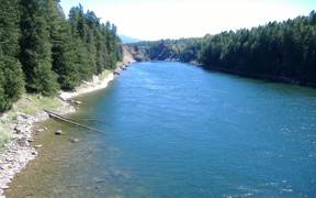 Clark Fork River below Cabinet Gorge Dam - USGS file photo