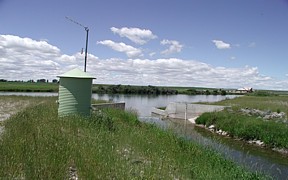 Willow Creek Floodway Channel at mouth near Idaho Falls, ID - USGS file photo