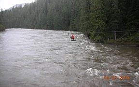 NF Clearwater River near Canyon Ranger Station ID - USGS file photo - high flows May 2008
