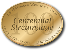 Minnesota Centennial Streamgage - Celebrating Over 100 years of Streamflow Records